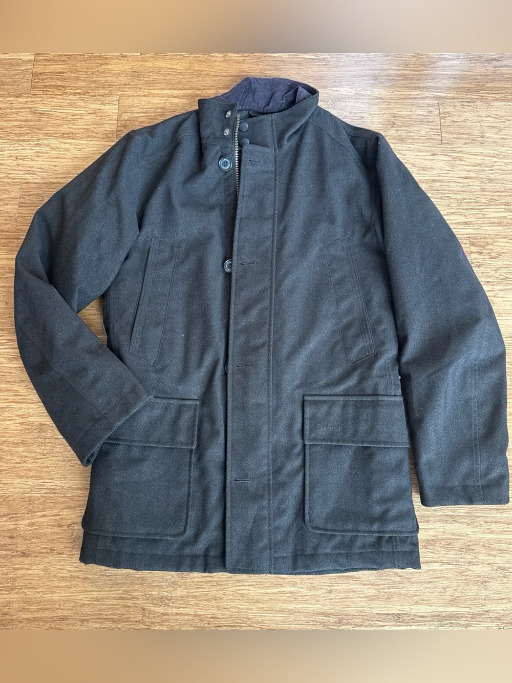 Barbour brown herringbone Men's  Coat - Classic Winter Jacket